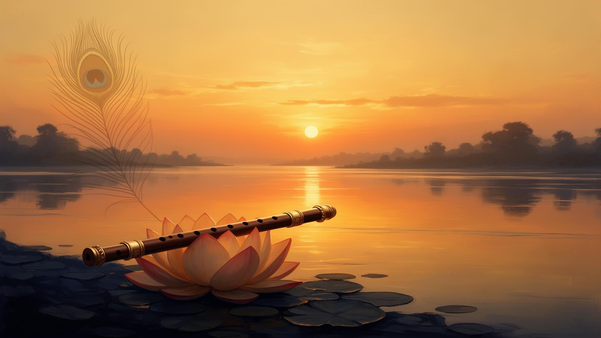 Divine Vrindavan sunset